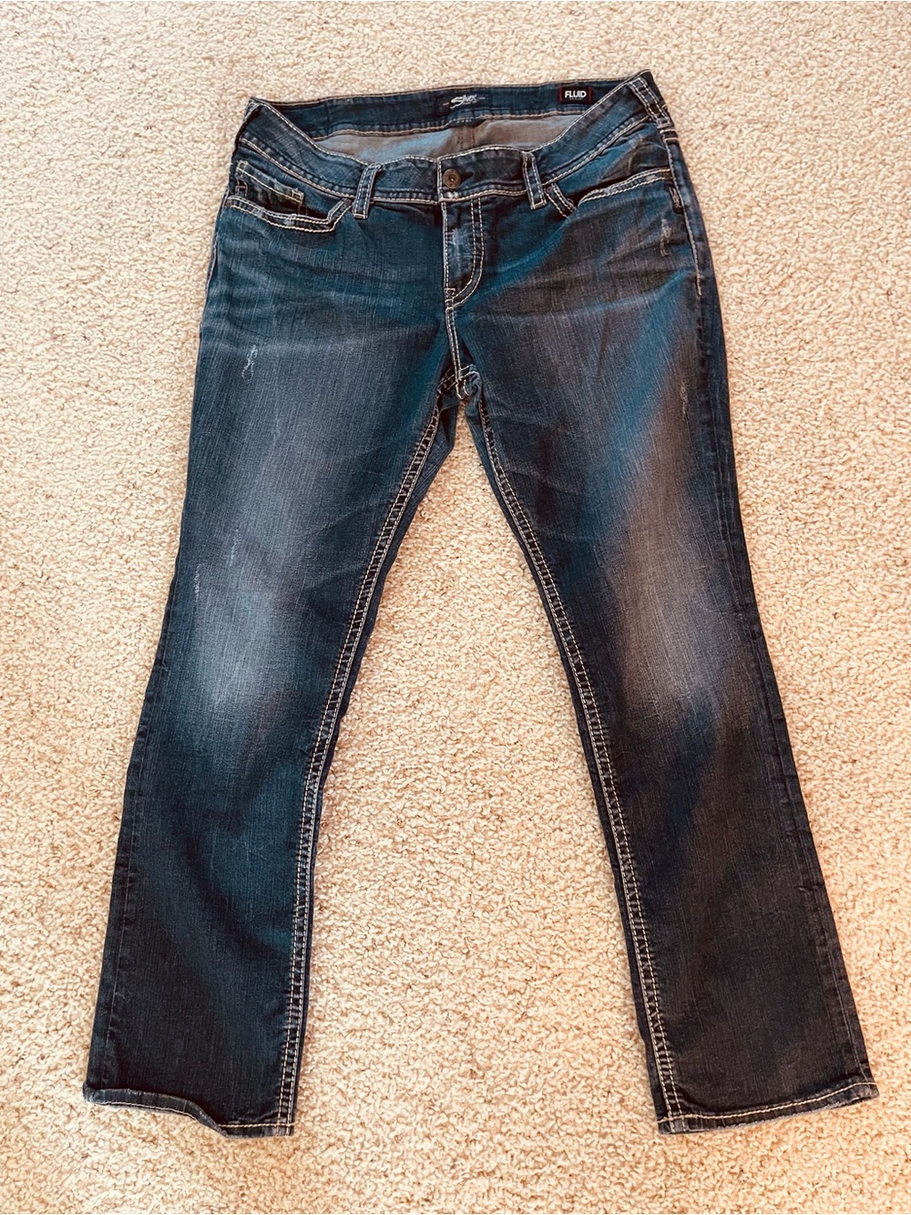 Silver Jeans SUKI Mid Straight Women's Sz 18 L 32 Actual 40W 32L 10Rise